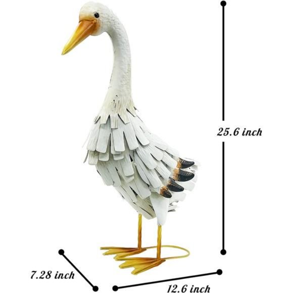 Metal Duck Garden Statue Outdoor Yard Art Sculpture - Picture 3 of 8